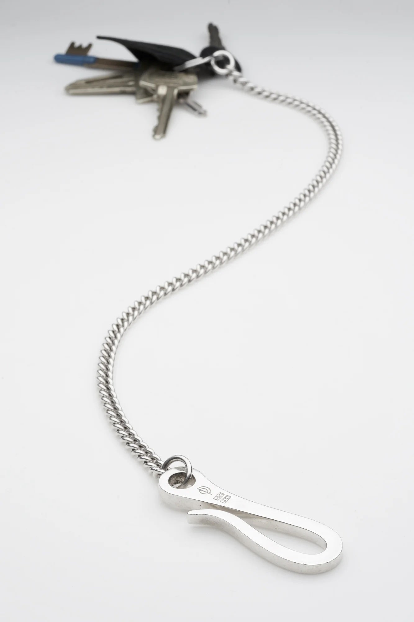 Key Hook + Chunky Silver Chain, Silver