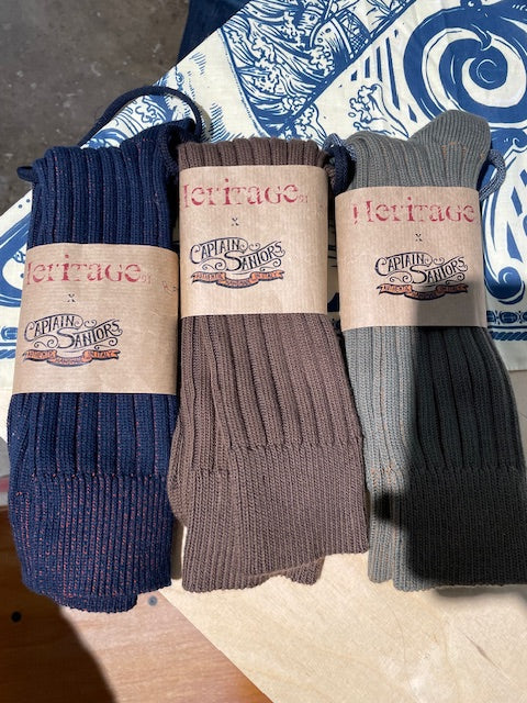 3 Socks box, Brown Blue Green-Sokker-Captain Santors-Motorious Copenhagen