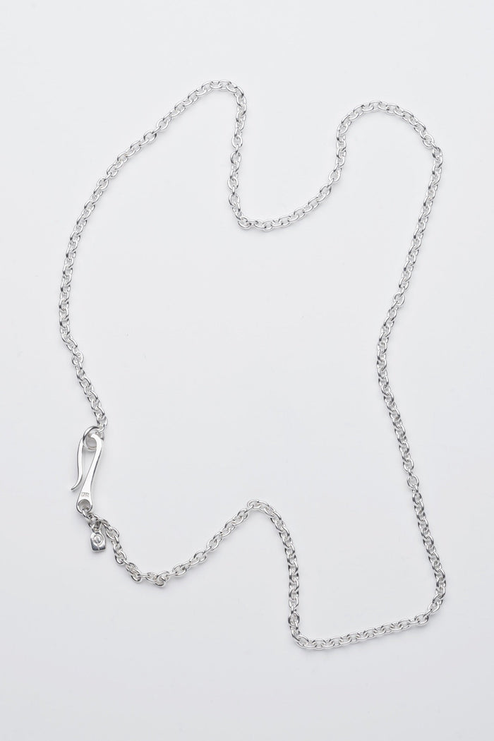 Anchor Chain Hook Necklace, Silver-Ringe og Halskæder-O.P. Jewellery-Motorious Copenhagen