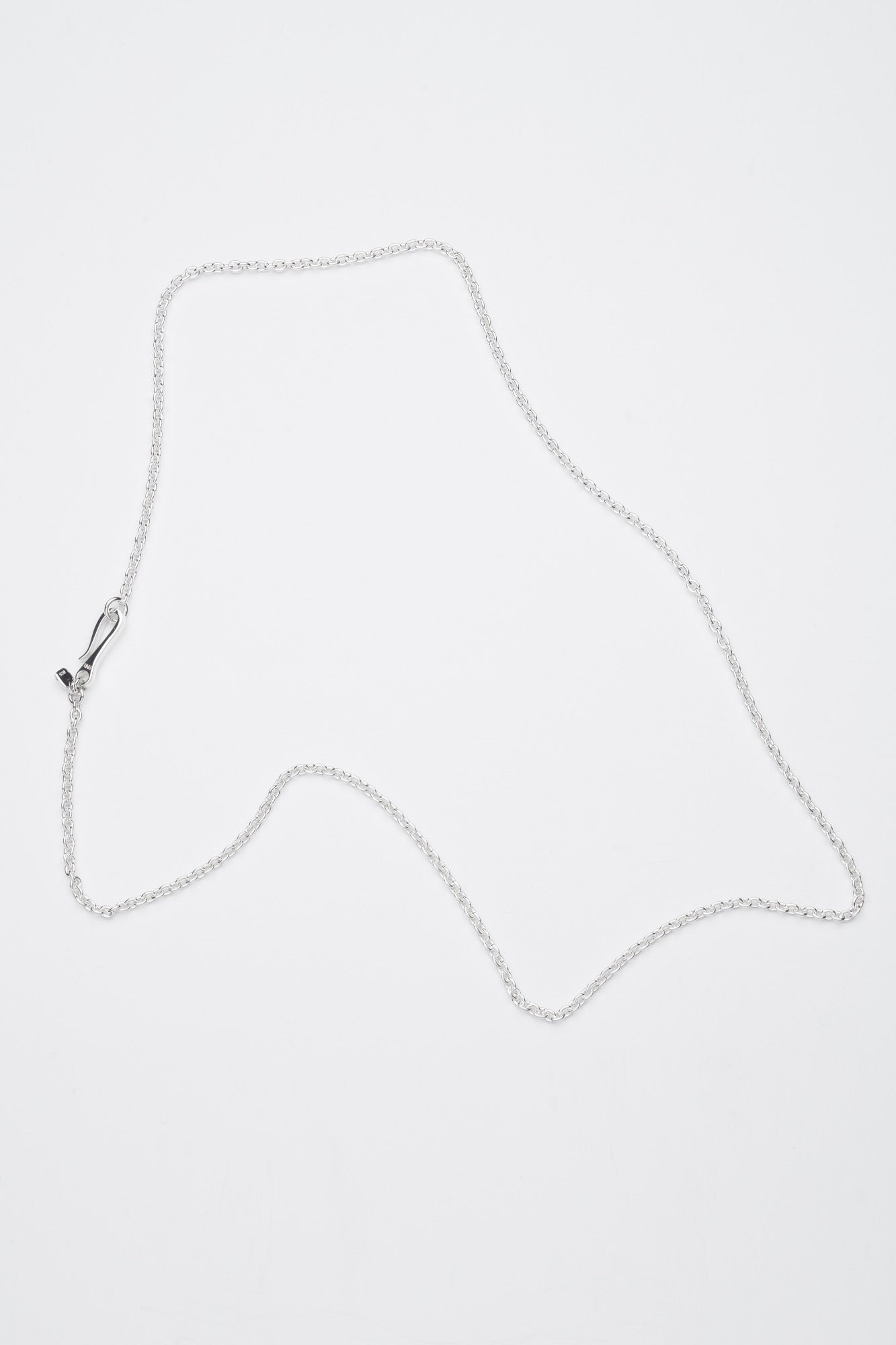 Anchor Chain Hook Necklace, Silver-Ringe og Halskæder-O.P. Jewellery-Motorious Copenhagen