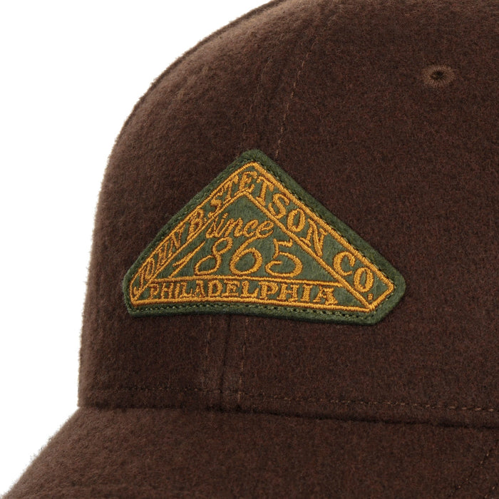 Baseball Cap, Vintage Logo Patch, Wool, Brown/Brass-Hatte og Caps-Stetson-Motorious Copenhagen