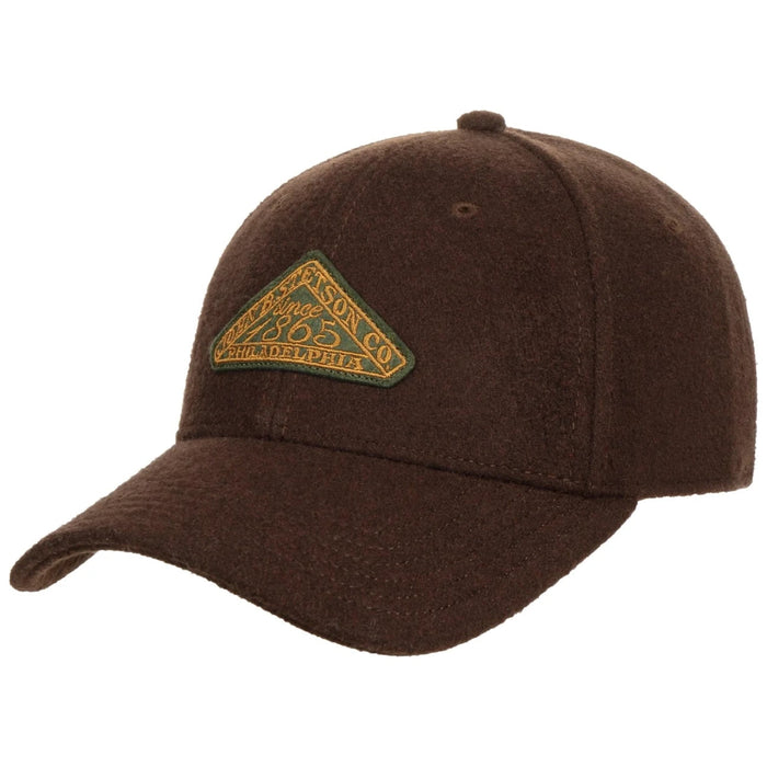 Baseball Cap, Vintage Logo Patch, Wool, Brown/Brass-Hatte og Caps-Stetson-Motorious Copenhagen