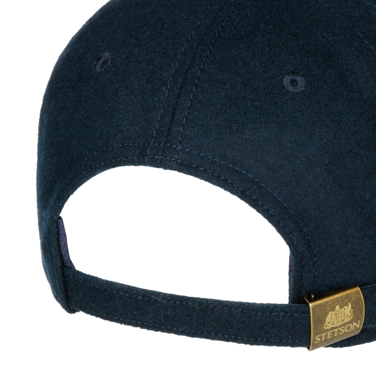 Baseball Cap, Vintage Logo Patch, Wool, Navy-Hatte og Caps-Stetson-Motorious Copenhagen