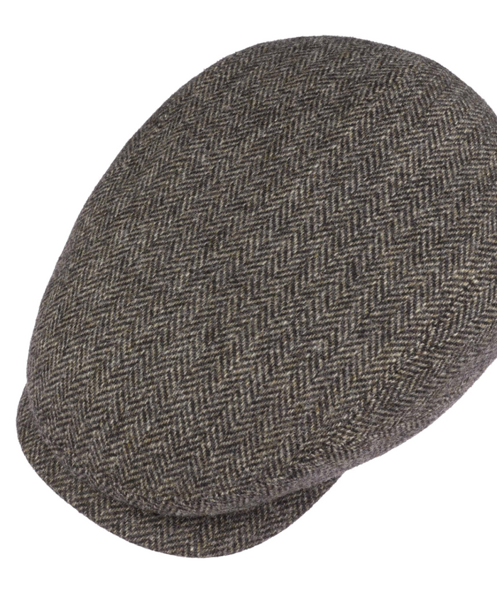 Belfast Classic Wool Flat Cap, Anthracite/Grey Melange-Hatte og Caps-Stetson-Motorious Copenhagen