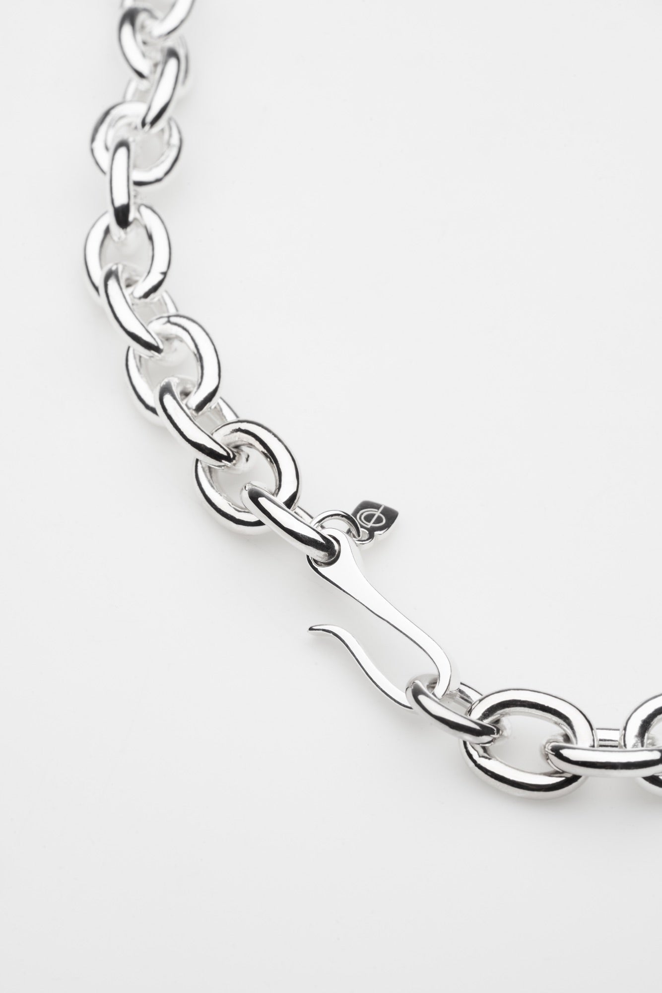 Big Anchor Hook Necklace, Silver-Ringe og Halskæder-O.P. Jewellery-Motorious Copenhagen