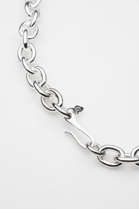 Big Anchor Hook Necklace, Silver-Ringe og Halskæder-O.P. Jewellery-Motorious Copenhagen