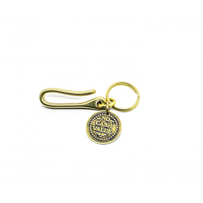 Brass key ring "No Cash Value"-Ringe og Halskæder-Black Pearl Creations-Motorious Copenhagen