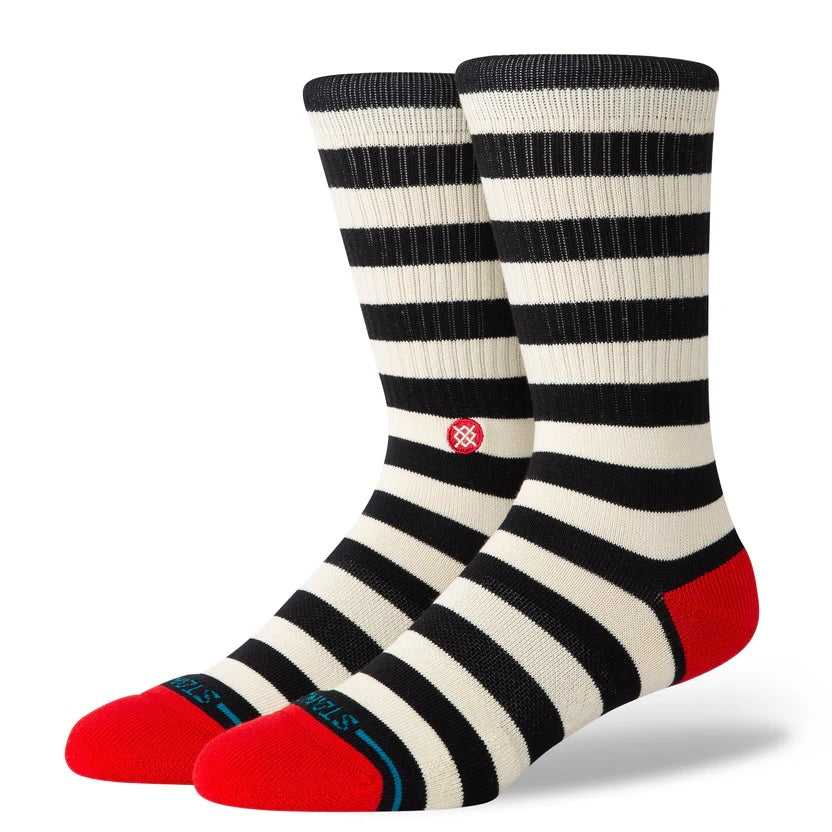 Breton Crew Socks, Black/White-Sokker-Stance-Motorious Copenhagen