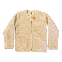 Cardigan Wool Zip, Beige-Sweatshirts-Yoko Wool-Motorious Copenhagen