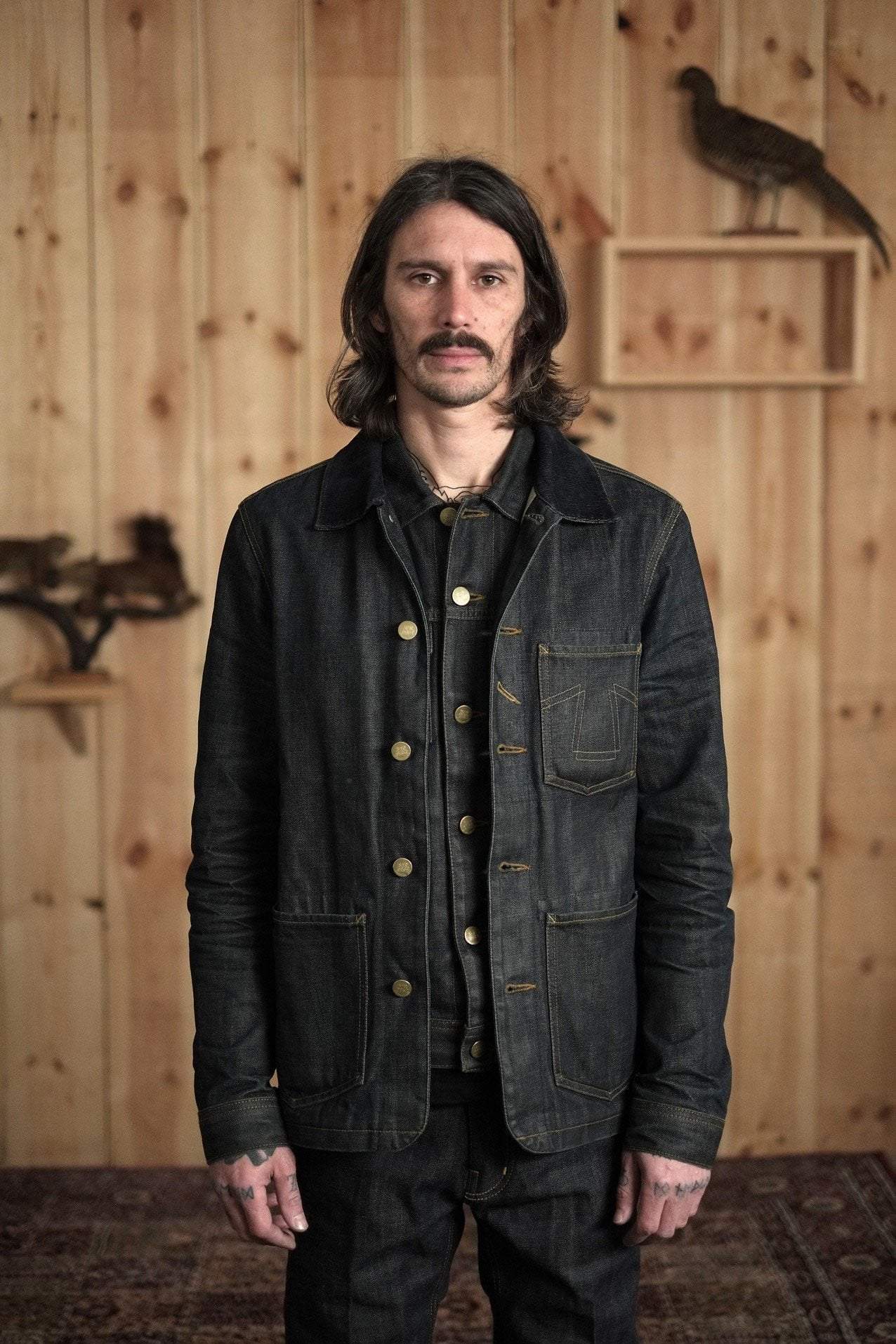 Chore Jacket 673 Selvedge Denim, Indigo Blue-Jakker-Eat Dust-Motorious Copenhagen