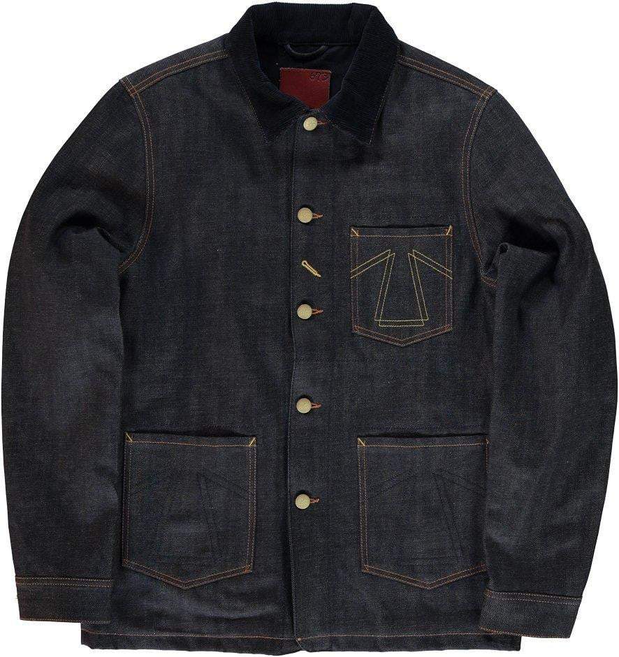 Chore Jacket 673 Selvedge Denim, Indigo Blue-Jakker-Eat Dust-Motorious Copenhagen