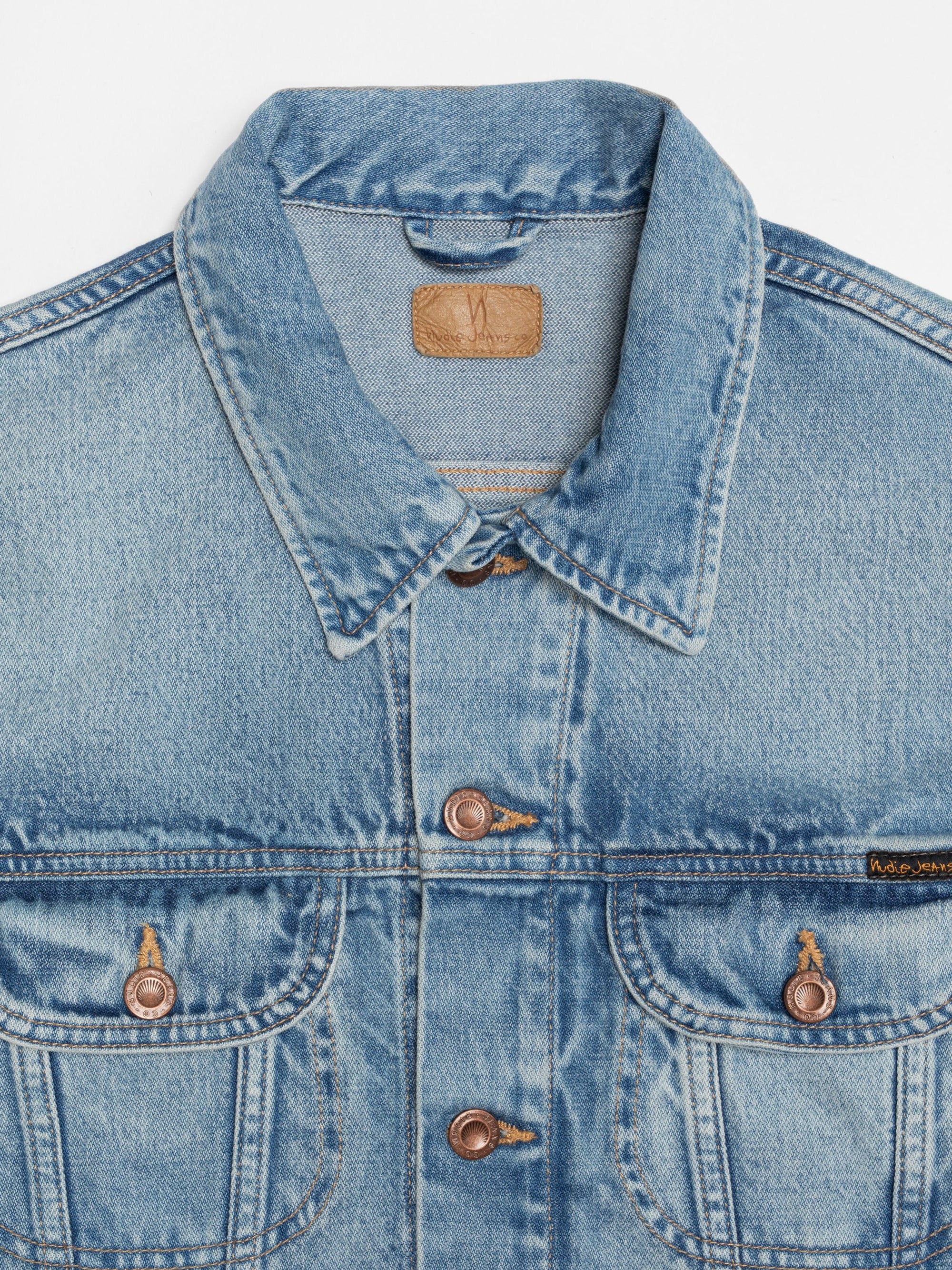 Danny, Denim Jacket Desert, Light Blue-Jakker-Nudie Jeans-Motorious Copenhagen