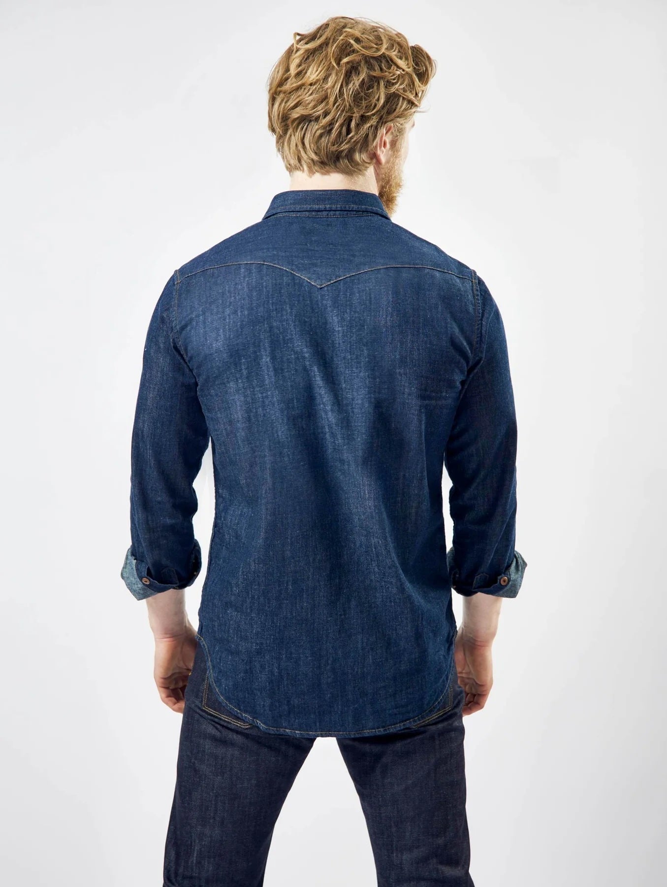 Denim Shirt, Indigo Blue-Skjorter-Dunville-Motorious Copenhagen