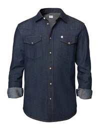 Denim Shirt, Indigo Blue-Skjorter-Dunville-Motorious Copenhagen