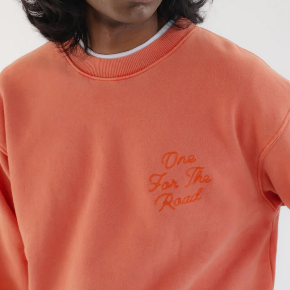 Detroit Sweater, Basic Fleece, Tangerine-Sweatshirts-Eat Dust-Motorious Copenhagen