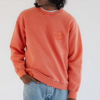 Detroit Sweater, Basic Fleece, Tangerine-Sweatshirts-Eat Dust-Motorious Copenhagen