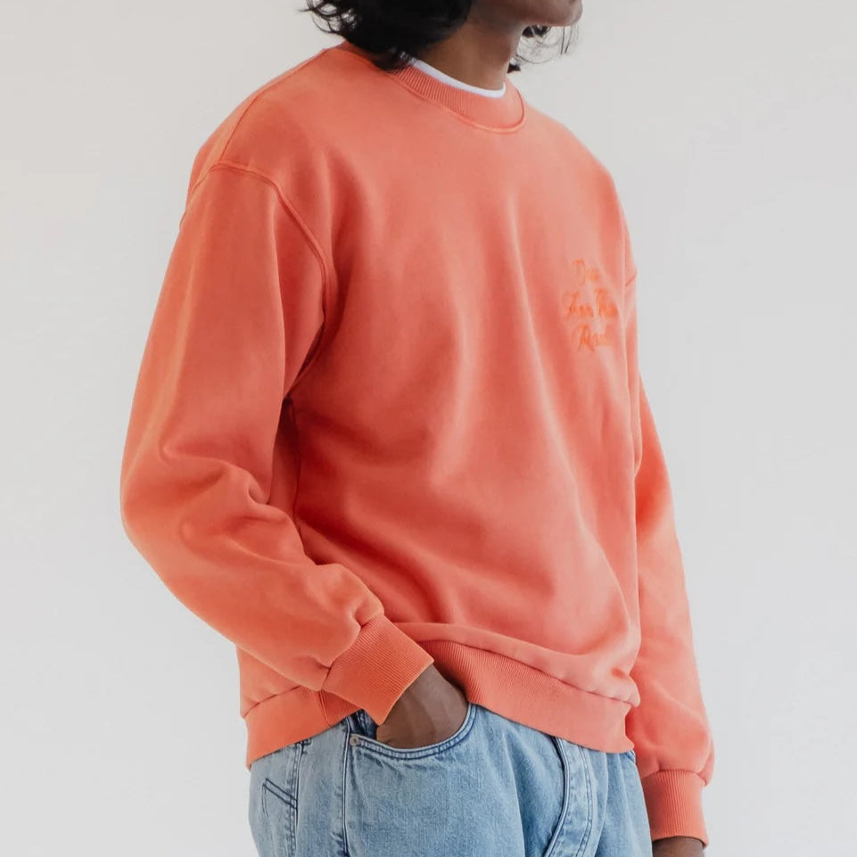 Detroit Sweater, Basic Fleece, Tangerine-Sweatshirts-Eat Dust-Motorious Copenhagen