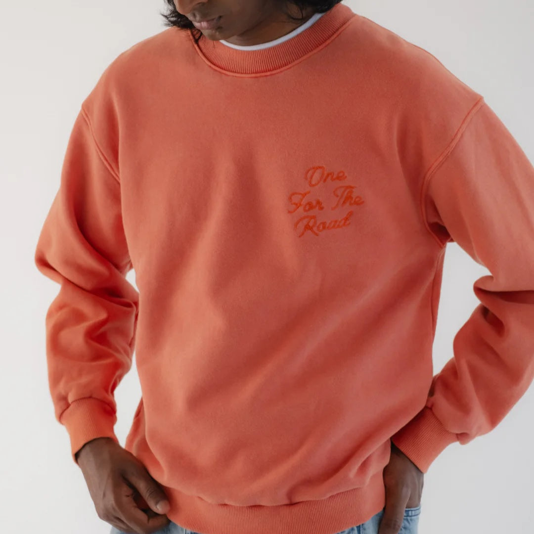 Detroit Sweater, Basic Fleece, Tangerine-Sweatshirts-Eat Dust-Motorious Copenhagen