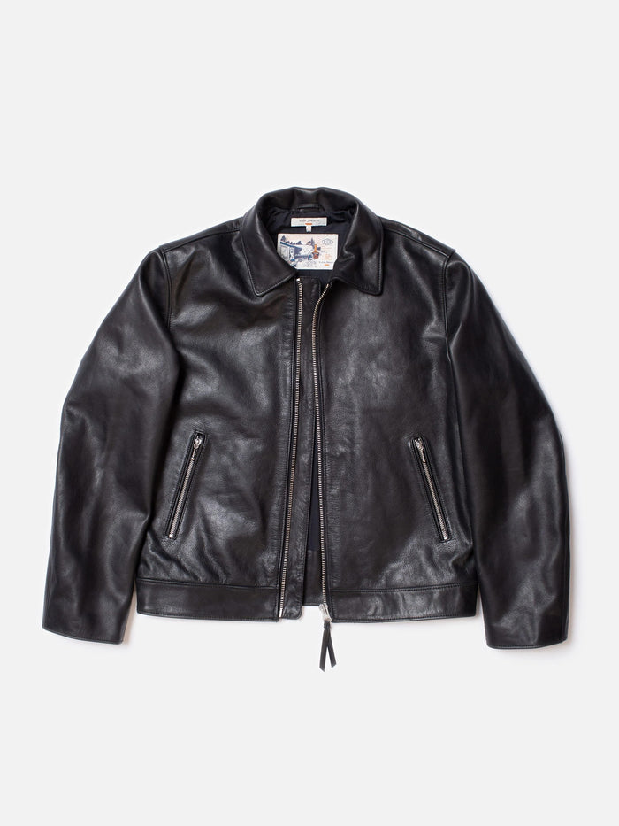 Eddy Rider Leather Jacket, Black (2024)-Jakker-Nudie Jeans-Motorious Copenhagen