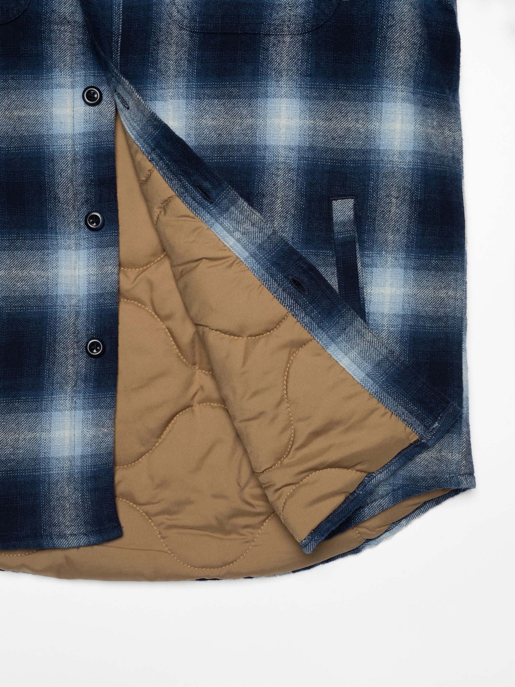 Glenn, Padded Shadow Check Shirt, Blue-Jakker-Nudie Jeans-Motorious Copenhagen