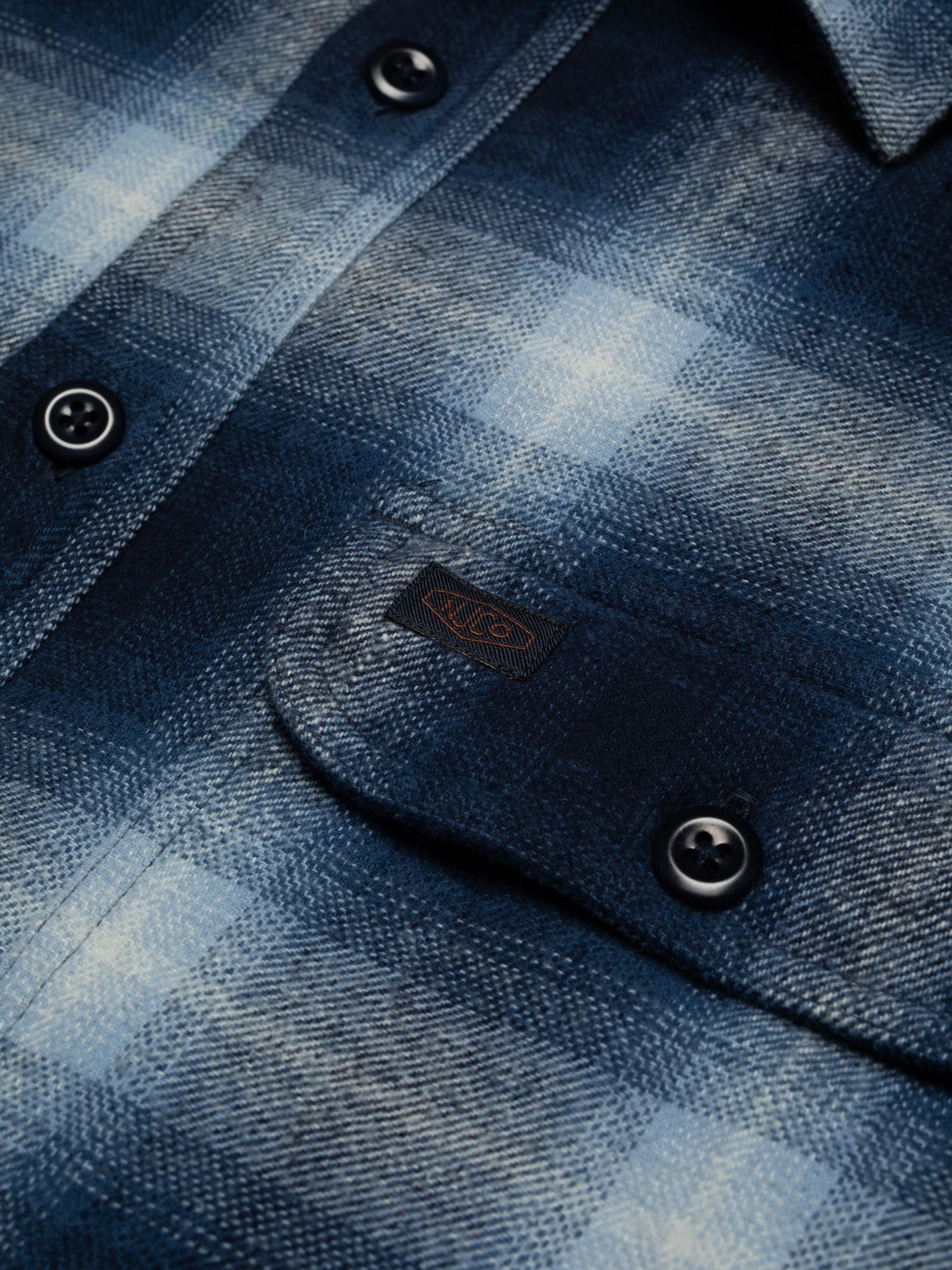 Glenn, Padded Shadow Check Shirt, Blue-Jakker-Nudie Jeans-Motorious Copenhagen