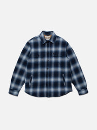 Glenn, Padded Shadow Check Shirt, Blue-Jakker-Nudie Jeans-Motorious Copenhagen