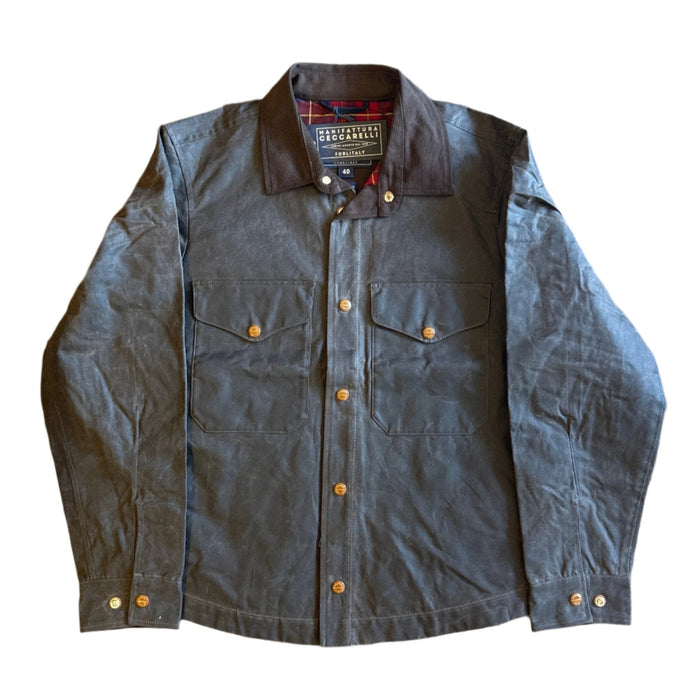 Heavy Shirt, Waxed, Chocolate-Jakker-Manifattura Ceccarelli-Motorious Copenhagen