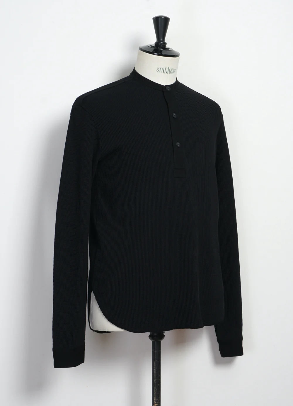 Hermann, Long Sleeve Henley, Black-T-shirts-Hansen Garments-Motorious Copenhagen