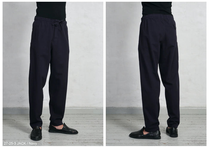 Jack, Casual Drawstring Trousers, Navy-Bukser-Hansen Garments-Motorious Copenhagen