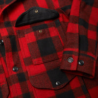 Mackinaw Wool Cruiser Jacket, Red/Black Plaid-Jakker-Filson 1897-Motorious Copenhagen