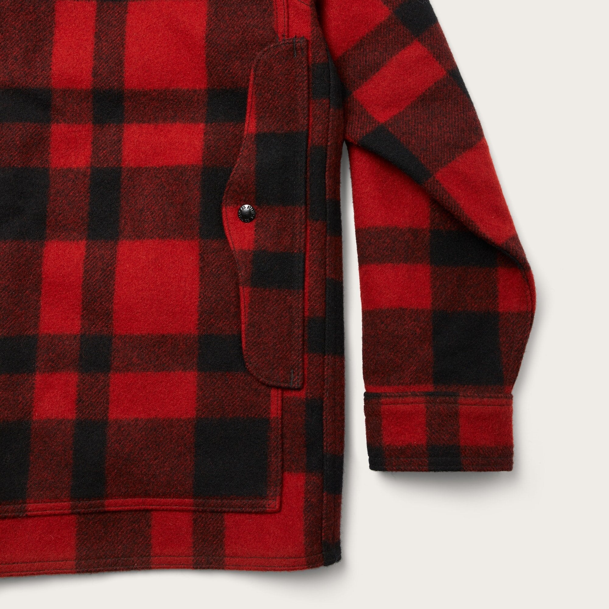 Mackinaw Wool Cruiser Jacket, Red/Black Plaid-Jakker-Filson 1897-Motorious Copenhagen