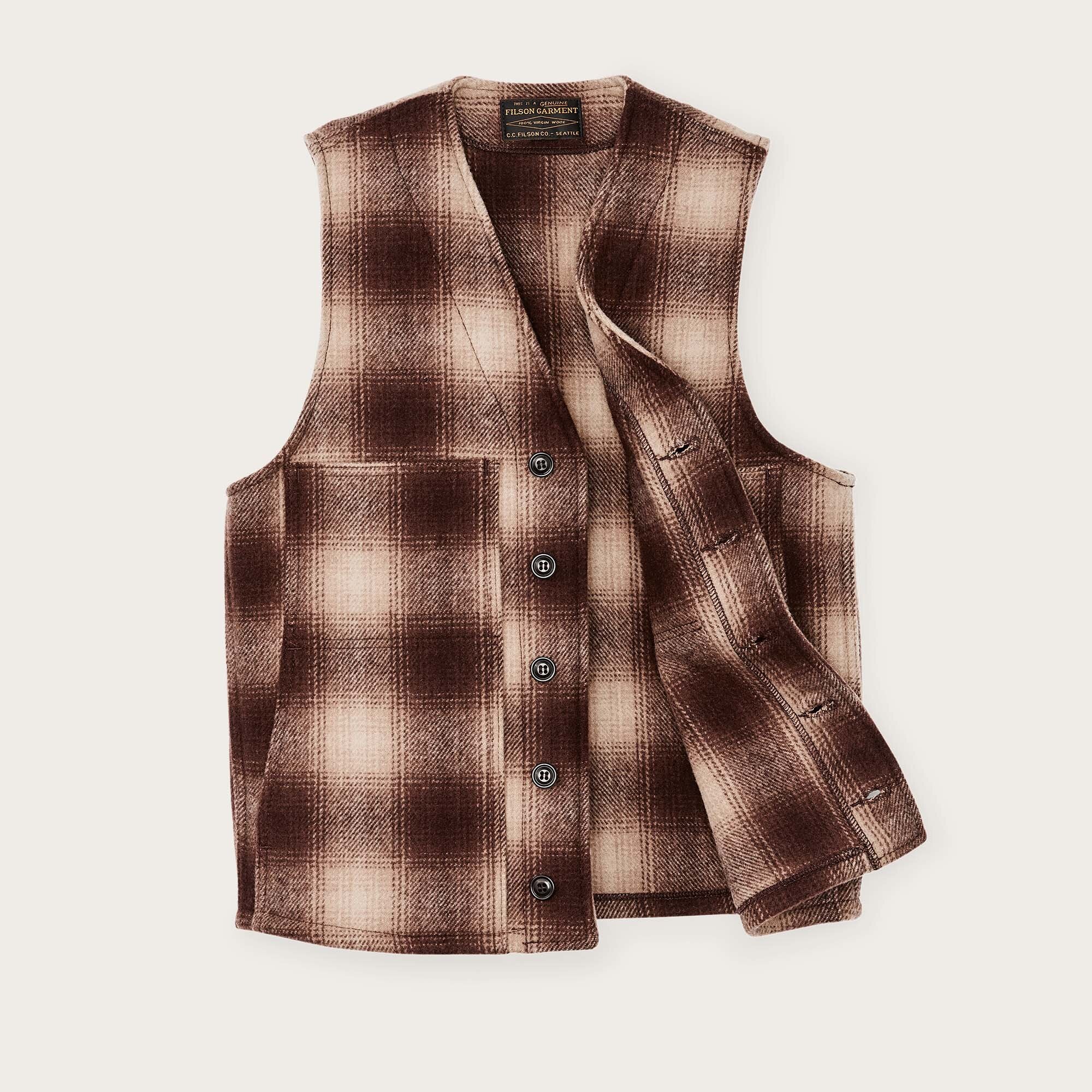 Mackinaw Wool Vest, Brown / Tan Ombre-Veste-Filson 1897-Motorious Copenhagen