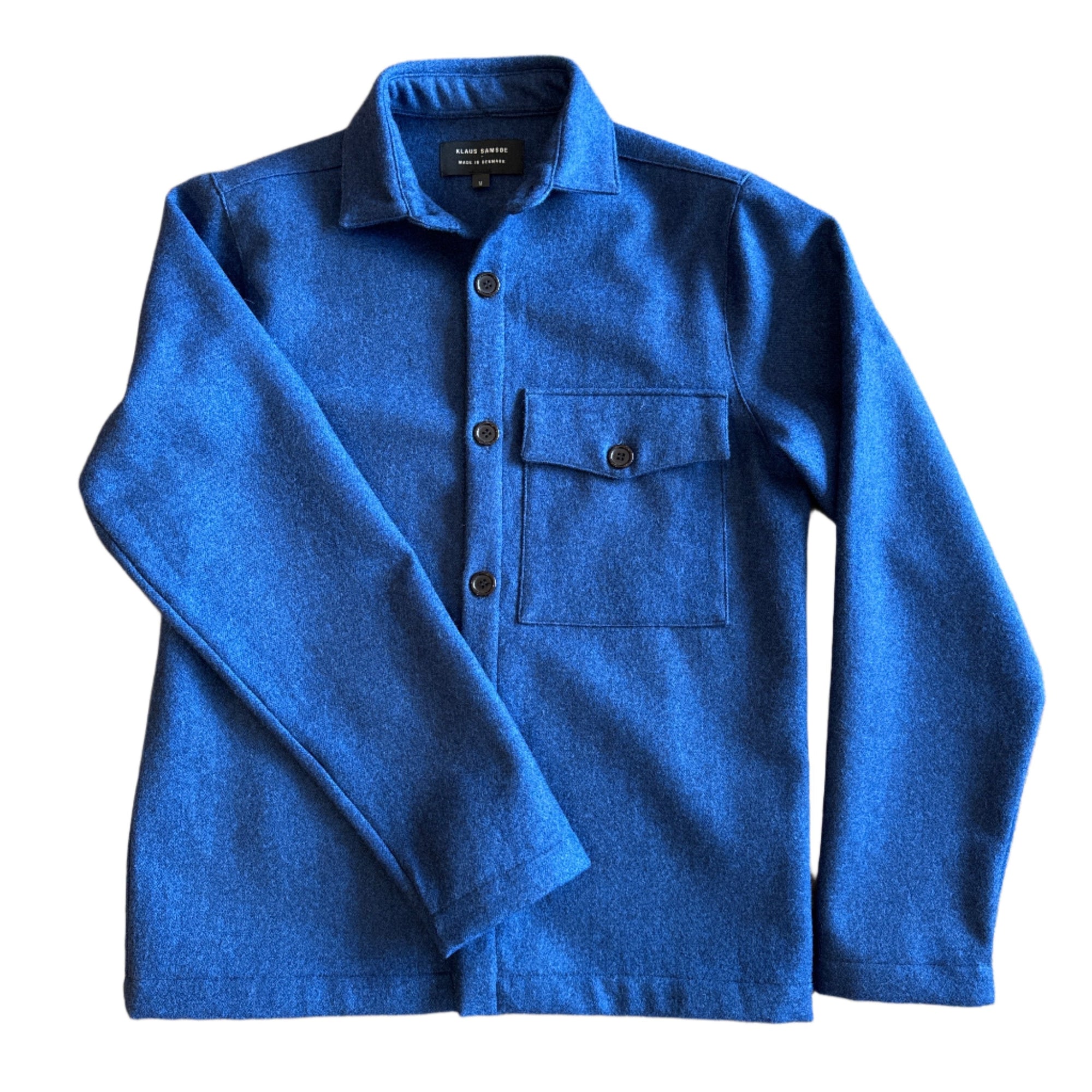 'Made in Denmark' Overshirt, Blue-Jakker-Klaus Samsøe-Motorious Copenhagen