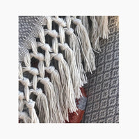 'Manteigas' Poncho, Organic wool, White/Grey/Orange-Jakker-School of Life Projects-Motorious Copenhagen