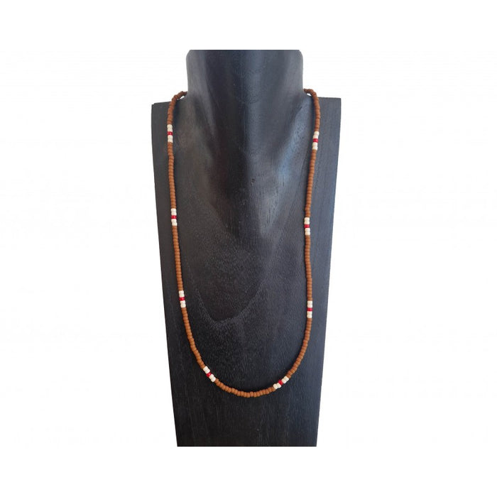 Matubo Necklace, Brown mat-Ringe og Halskæder-Black Pearl Creations-Motorious Copenhagen