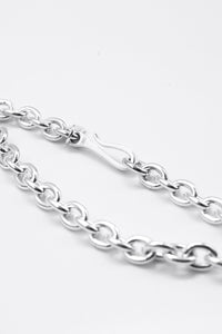 Mid Anchor Chain Hook Bracelet, Silver-Ringe og Halskæder-O.P. Jewellery-Motorious Copenhagen