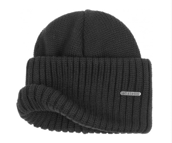 Northport Knit Beanie, Merino Wool, Black-Huer og Beanies-Stetson-Motorious Copenhagen