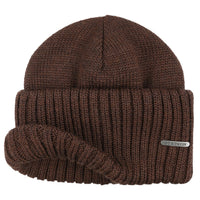 Northport Knit Beanie, Merino Wool, Brown-Huer og Beanies-Stetson-Motorious Copenhagen