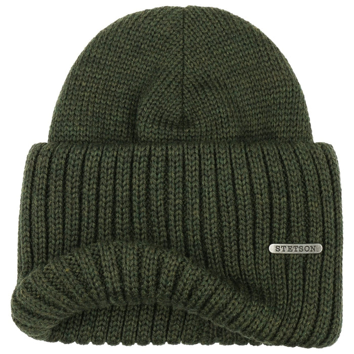 Northport Knit Beanie, Merino Wool, Green-Huer og Beanies-Stetson-Motorious Copenhagen