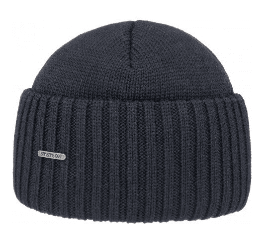 Northport Knit Beanie, Merino Wool, Navy-Huer og Beanies-Stetson-Motorious Copenhagen