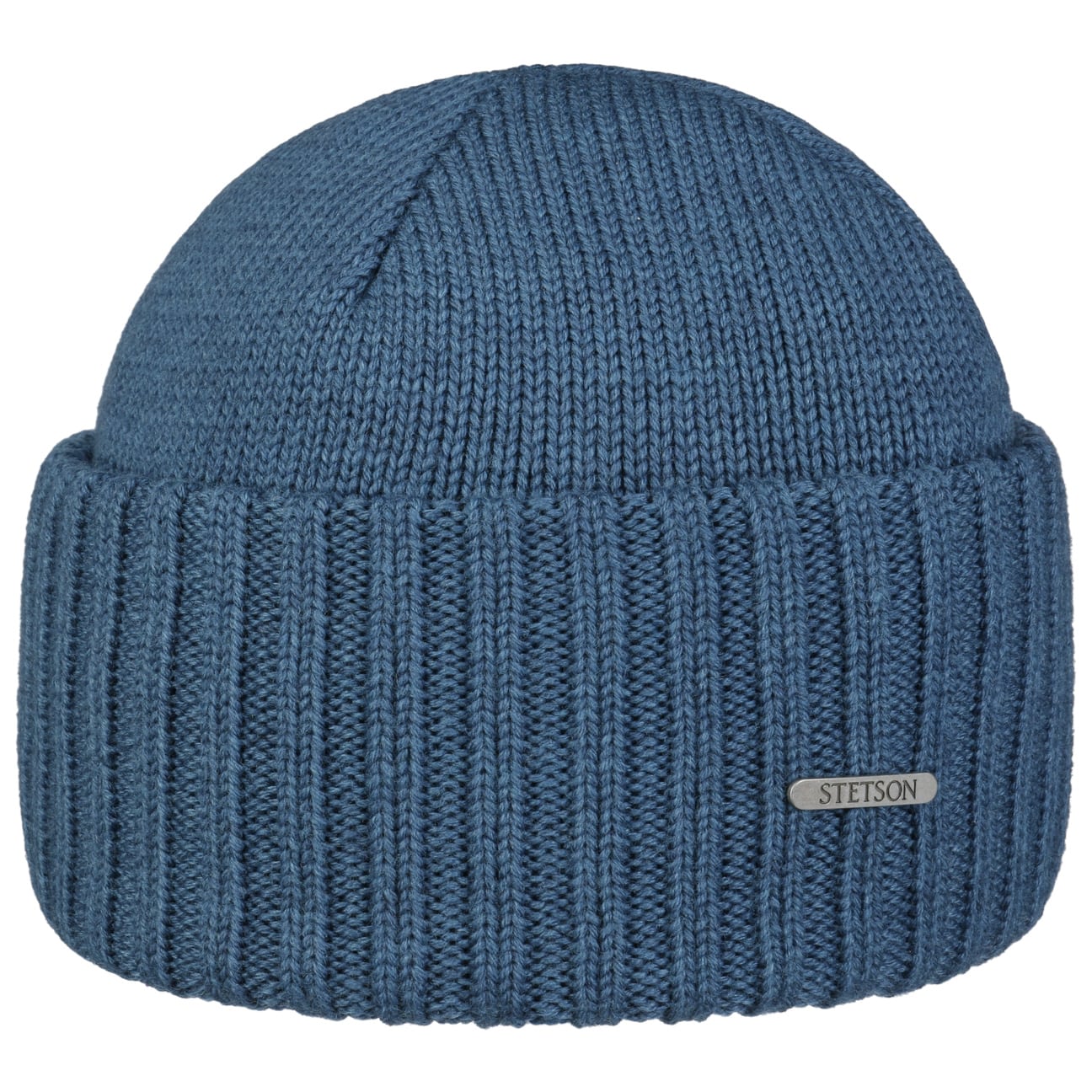 Northport Knit Beanie, Merino Wool, Petrol Blue-Huer og Beanies-Stetson-Motorious Copenhagen