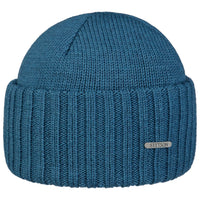 Northport Knit Beanie, Merino Wool, Petrol Blue-Huer og Beanies-Stetson-Motorious Copenhagen