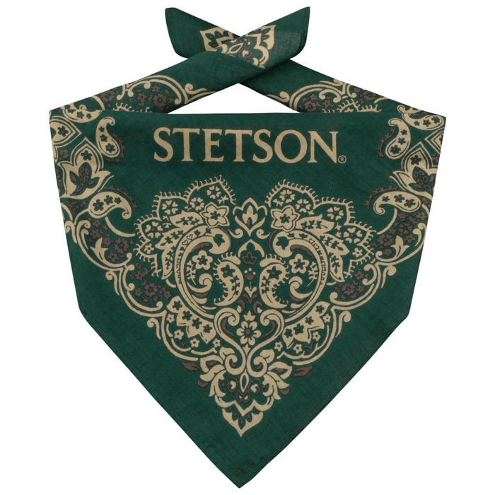 Paisley Bandana, Dark Green-Halstørklæder-Stetson-Motorious Copenhagen