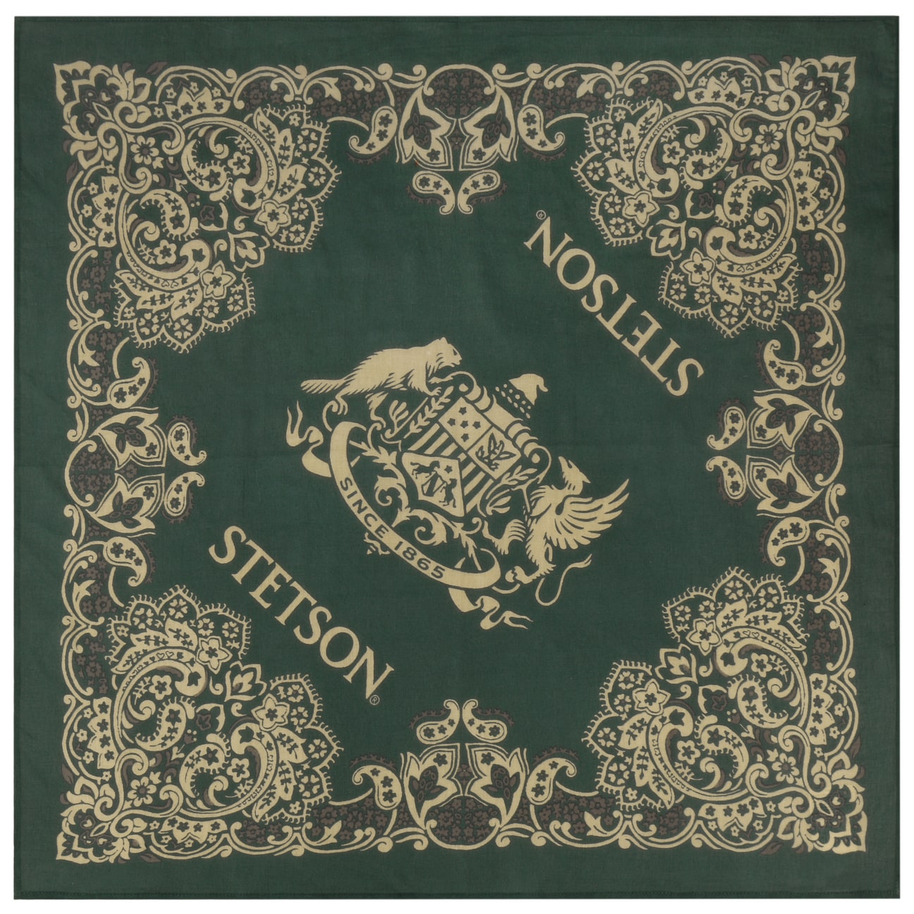 Paisley Bandana, Green-Halstørklæder-Stetson-Motorious Copenhagen