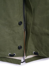 Rasmus, Waxed Parka With Zipper, Fresh Olive-Jakker-Hansen Garments-Motorious Copenhagen