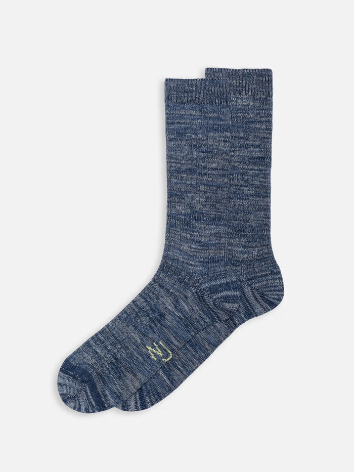 Rasmusson, Mens Rib Sock, Blue-Sokker-Nudie Jeans-Motorious Copenhagen