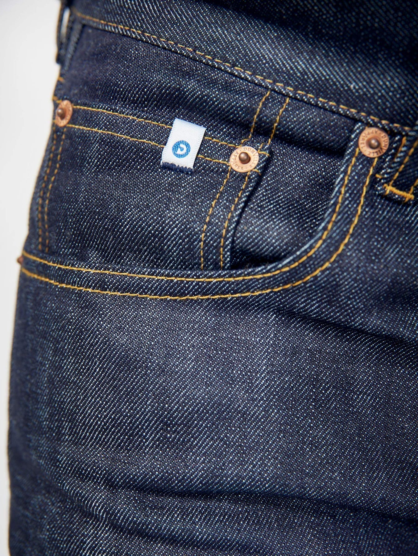 Raw Denim Jeans, Indigo Blue-Bukser-Dunville-Motorious Copenhagen