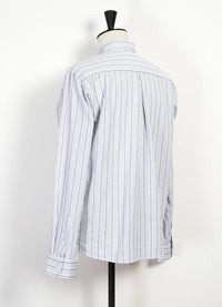 Raymond, Relaxed Classic Striped Shirt, Agadir Blue-Skjorter-Hansen Garments-Motorious Copenhagen