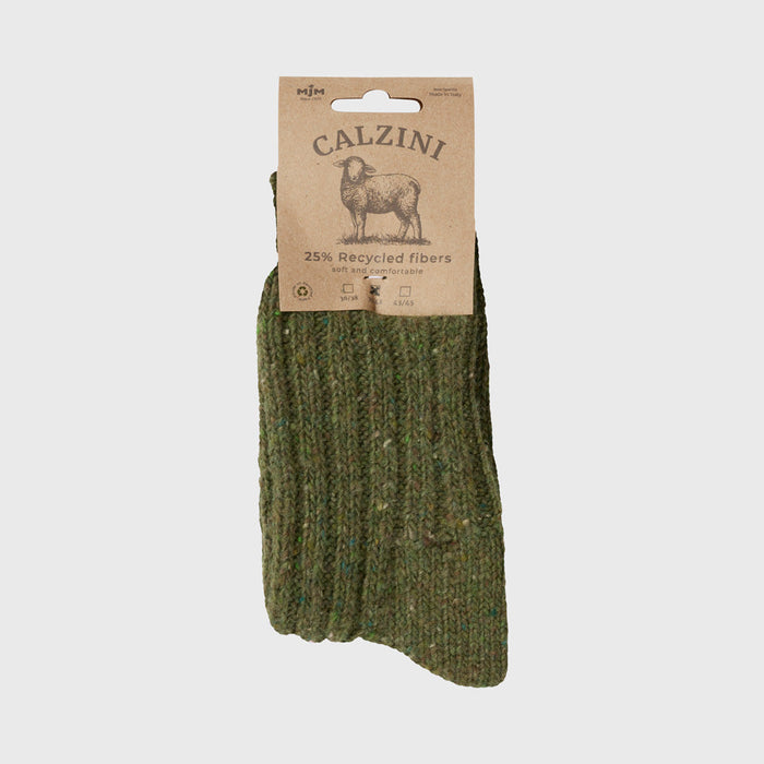 Rib Soft Socks, Wool mix, Green-Sokker-MJM-Motorious Copenhagen