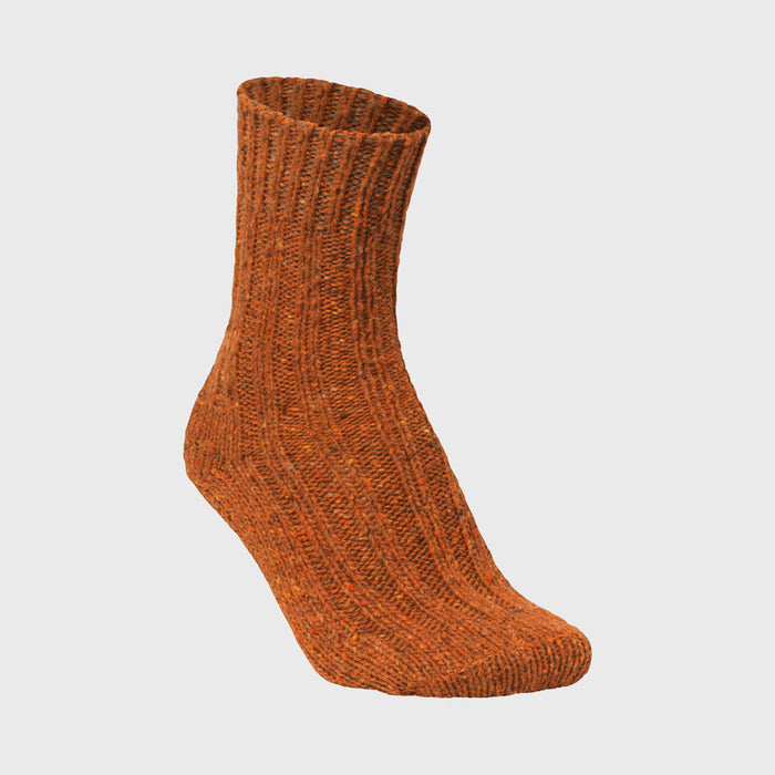 Rib Soft Socks, Wool mix, Orange-Sokker-MJM-Motorious Copenhagen